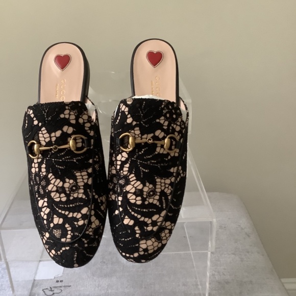 Gucci Black Pizzo Lace Princeton slide/mule - Picture 3 of 4